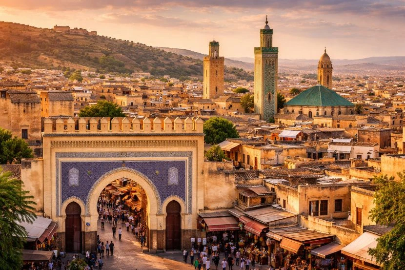 The walls, gates and fortifications of the medina